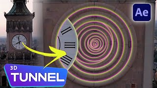 Create 3D Tunnel Zoom Transition in After Effects [upl. by Meekah]