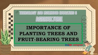 TLE 6  IMPORTANCE OF PLANTING TREES AND FRUIT BEARING TREES [upl. by Eicyal]