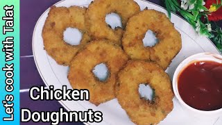 Crispy Chicken Doughnuts recipe Chicken potato donuts Iftar recipe [upl. by Feetal394]