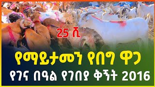 የገና በዓል የገበያ ቅኝት  የማይታመን የበግ እና ፍየል ዋጋ 2016  Christmas market survey   Gebeya  Ethiopia [upl. by Ettie]