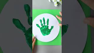 Childrens handprint painting using palm rubbings to print cacti simple and interesting childr [upl. by Idnahc]