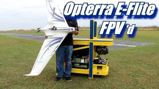 Opterra EFlite FPV First Person View new Go Pro mount position [upl. by Farrow]