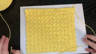 Super Easy Beginner Grit Stitch Dishcloth [upl. by Slohcin]