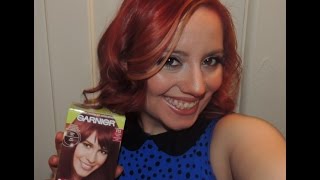 Garnier Nutrisse Ultra Color R3 Light Intense Auburn Review and Demo [upl. by Corel715]