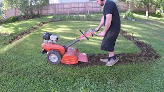 Rototilling the YARD  EXPANDING our GARDENS [upl. by Killarney]