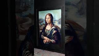 I was bored  how I painted the Mona Lisa with my feet artist portrait funnyart paintings [upl. by Bernadette]