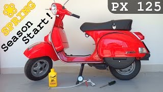 Vespa PX125 ❀ Spring ❀ What I do before starting the season [upl. by Immanuel277]