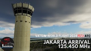 VATSIM LIVE ATC JAKARTA ARRIVAL 125450  WF2024 [upl. by Vanzant41]