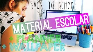 MATERIAL ESCOLAR BASICO  ORGANIZACIÓN  PLANNER  WALLPAPER ♡ BACK TO SCHOOL [upl. by Akiraa785]