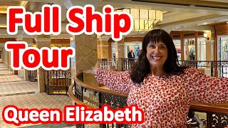 Queen Elizabeth Ship Tour  A Full Tour of Cunard Queen Elizabeth [upl. by Aibar]