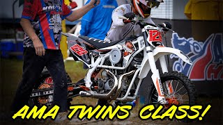 2022 Freemansburg Twins Class  AMA American Hillclimb Rd 5 RAW Footage [upl. by Wandy589]