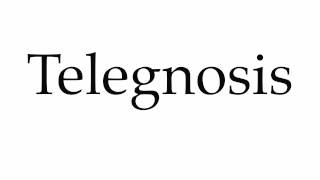 How to Pronounce Telegnosis [upl. by Anifled]