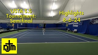 USTA 35 Tournament Semifinal Highlights  8624 [upl. by Eulaliah666]