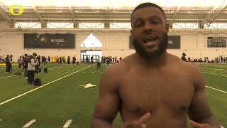 Kayvon Thibodeaux  2022 Oregon Football Pro Day [upl. by Xel193]