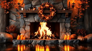 Cozy Autumn Atmosphere with the Soothing Crackling Sound of a Burning Fireplace [upl. by Lusa]