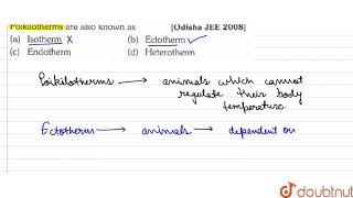 Poikilotherms are also known as [upl. by Frayda]