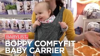 Boppy ComfyFit Baby Carrier Review  Babylist [upl. by Avalsorim]