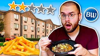 Eating at the Best Western Hotel for 24 HOURS 2STAR Motel Review [upl. by Sabsay534]