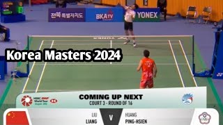 Liang chn vs Ping Hsien TPE  Korea Masters 2024  R16  Mens Singles [upl. by Osner]