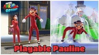 PLAYABLE PAULINE in Super Mario Odyssey SUPER WEIRD [upl. by Oluas]