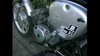 Simson S51 Start und Motorlauf Modell S51 B24 Baujahr 1985 [upl. by Rawden]