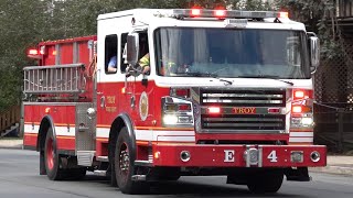 Troy Fire Department Engine 4 Responding 71423 [upl. by Nariko]