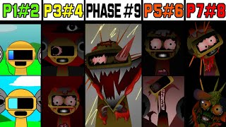 Phase 1 VS Phase 2 VS Phase 3 VS Phase 4 VS Phase 5 VS Phases 7 9 in Incredibox Sprunki [upl. by Atnohs454]