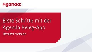 Erste Schritte mit der Agenda BelegApp BeraterVersion – CloudLösungen  AgendaSoftwareTipp [upl. by Fiel609]