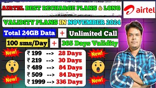 Airtel Best Recharge Offer 2024  Airtel Recharge Plan 2024  Airtel 199 Plan Details 2024 [upl. by Wilmette]