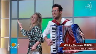 Giuseppe SPINELLI amp VEILA  ROSAMUNDA  Ospiti a LORA SOLARE TV2000 [upl. by Elbon]