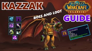 Classic WoW Lord Kazzak Boss And Loot Guide [upl. by Moclam]