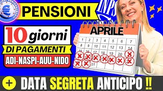 🔴PAGA INPS 24 APRILE 👉 ANTICIPI E DATE PAGAMENTI ADI ASSEGNO UNICO PENSIONI NIDO SFL NASPIEXSTRA [upl. by Alikahs]