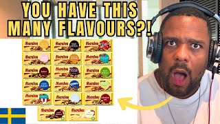 Brit Reacts to We Tried EVERY Marabou Flavour Swedish Chocolate [upl. by Shuping198]