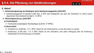 Zwangsvollstreckungsrecht – Folge 13 Forderungsvollstreckung Immobiliarvollstreckung [upl. by Rosen879]