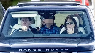 Princess Beatrice Eugenie Edoardo and Wolfie drive to Windsor [upl. by Yllitnahc588]