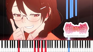 Suteki Meppou  Monogatari OST Piano Cover  Sheet Music 4K [upl. by Sibley]