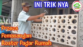 PAGAR ROSTER RUMAH MINIMALIS TERNYATA SANGAT MUDAH PEMASANGAN NYA [upl. by Nnyletak363]