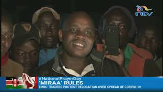 Embu Angry Muguka traders protest decision to charge access fee to Moi Stadium [upl. by Ayardna285]