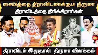 சைவ ஆரிய எதிர்ப்பு கட்டுகதை புனைந்த திருமா  Thiruma  Dmk  Vijay  Dravidam [upl. by Wernsman]