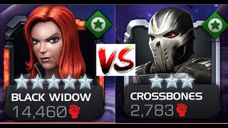 5 ⭐ Black Widow vs 3 ⭐ Crossbones  Damage Comparison [upl. by Calvo]