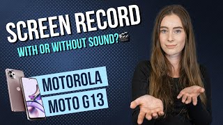 Motorola moto g13 – How to screen record with sound • 📱 • 🎥 • 🎤 •  Tutorial [upl. by Atneuqal]