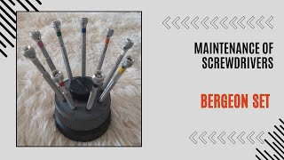 Bergeon Watchmakers Screwdriver Set No 5970 Maintenance [upl. by Nomsed]