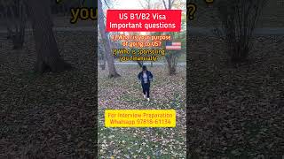 US B1B2 Visa important questions 🇺🇲  US Visa Interview Preparation usvisa usainterview usavisa [upl. by Neellok653]