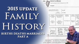 Family History 2015 Update Pt 2a  Births Deaths Marriages [upl. by Traweek]