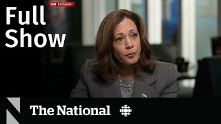 CBC News The National  Kamala Harris meets the press [upl. by Aicnilav]