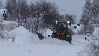 Snow  Iceclearing with Snowblower JCB 426E amp CAT962H  Volvo L70E [upl. by Mattias376]