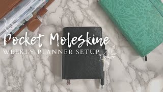 Moleskine Weekly Setup  Pocket Planner Flip  Pocket Planner [upl. by Ungley481]