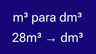 ðŸ’¥ APRENDA a COMO CONVERTER METRO CÃšBICO em DECÃMETRO CÃšBICO [upl. by Dranrev576]