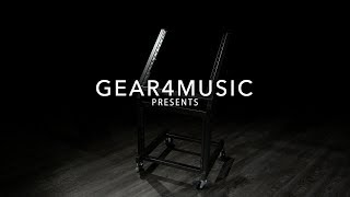 19quot 12U  10U Adjustable Studio Rack Trolley by Gear4music [upl. by Latsyrhc]