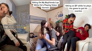 Sitting On My Boyfriends Lap While He Is Gaming amp See His Reaction Tiktok Compilation [upl. by Kemme]